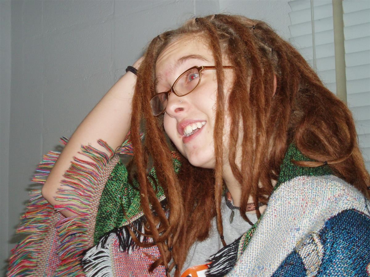 Holly with dreadlocks